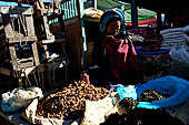 Inle Lake Myanmar. The market of the village of Nampan on the eastern lakeshore. 